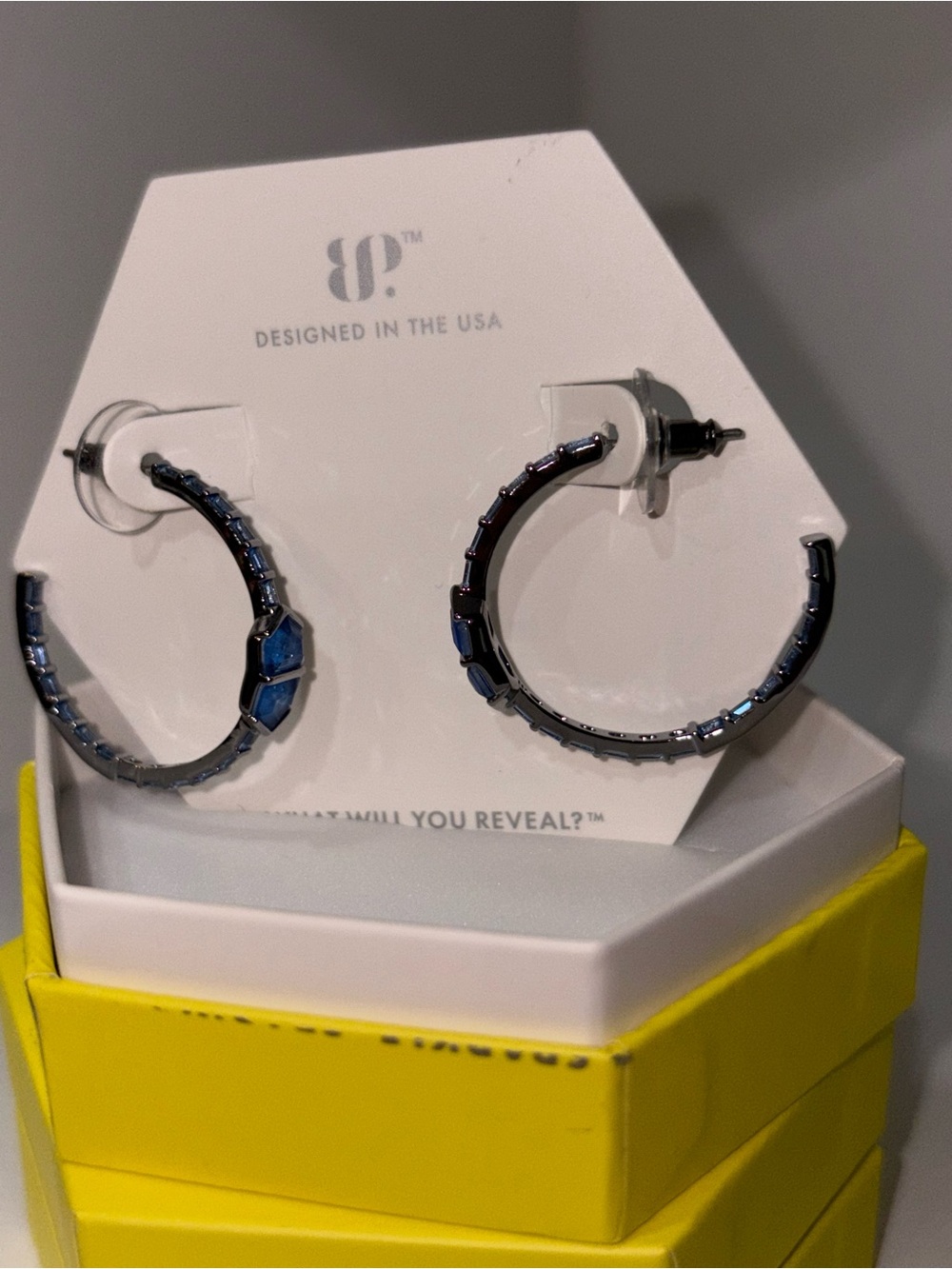 Bomb Party OG Earring “High maintenance Halo” Hematite ER23692